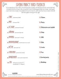 Speak Fancy and French