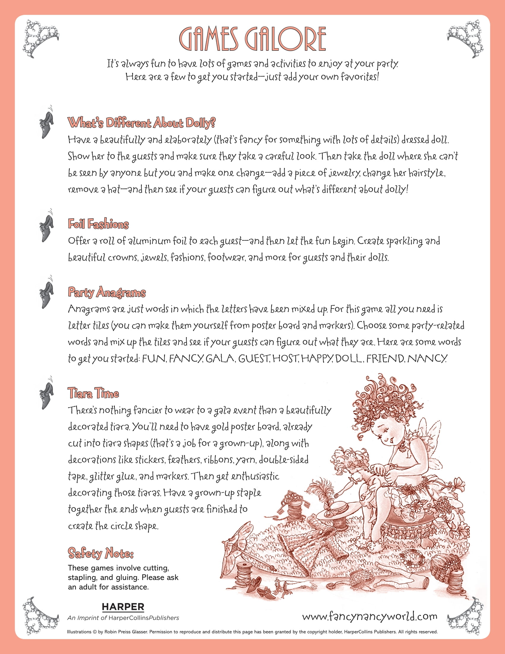 Fancy Nancy Games Galore