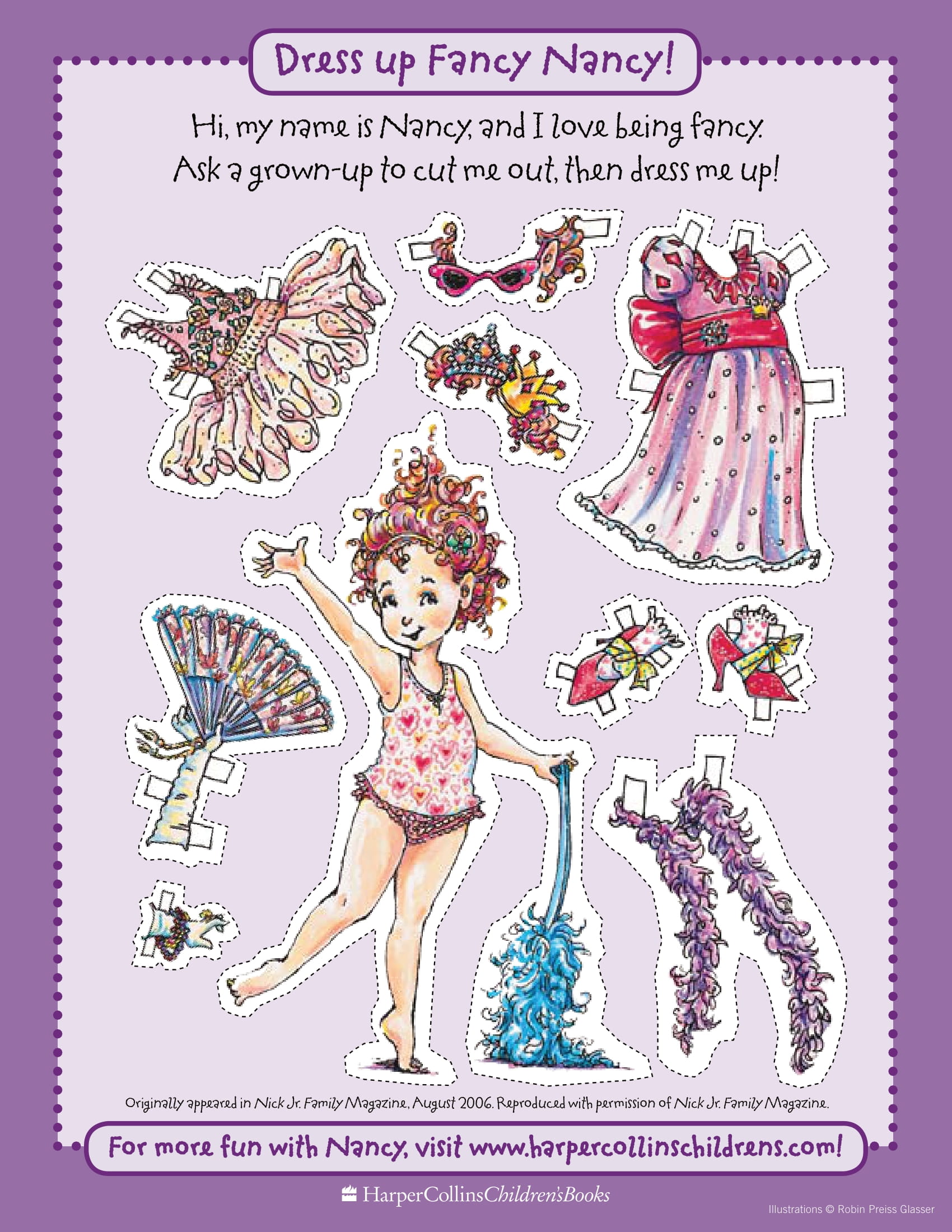 Fancy Nancy Paper Doll