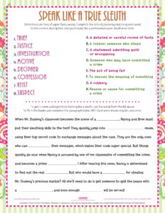 Speak Like a True Sleuth